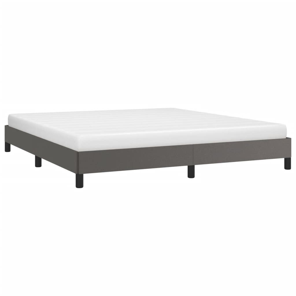 Cadre de lit sans matelas gris 180x200 cm similicuir - XIOS