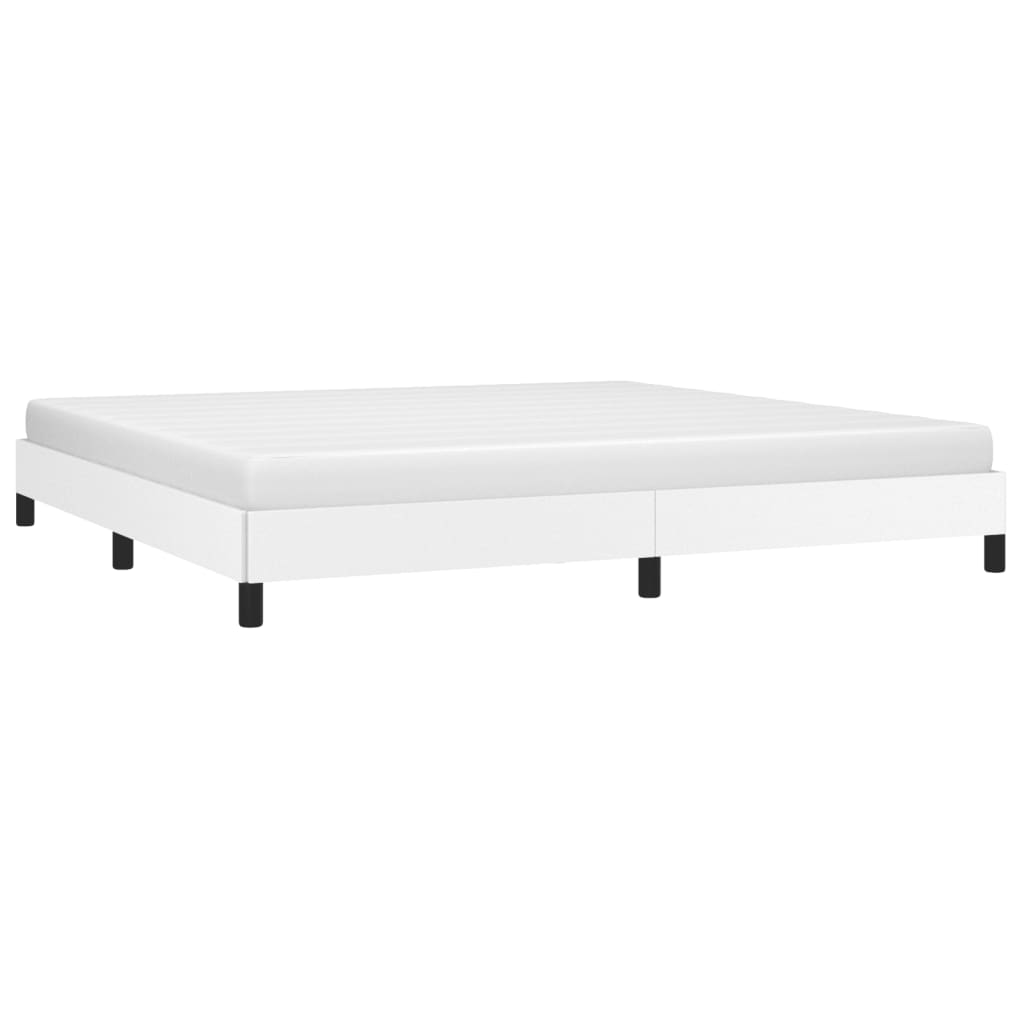 Cadre de lit sans matelas blanc 200x200 cm similicuir - XIOS