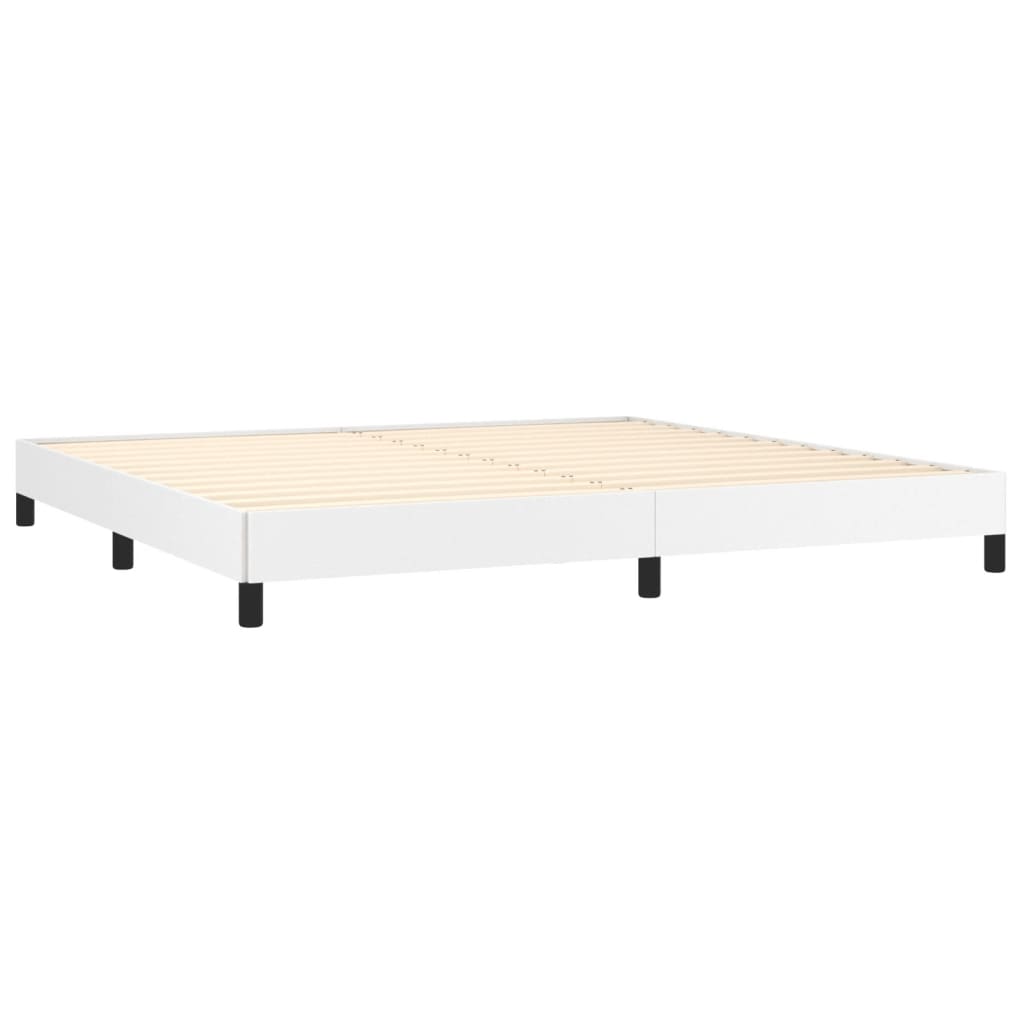 Cadre de lit sans matelas blanc 200x200 cm similicuir - XIOS