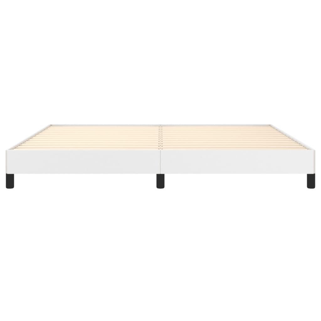 Cadre de lit sans matelas blanc 200x200 cm similicuir - XIOS
