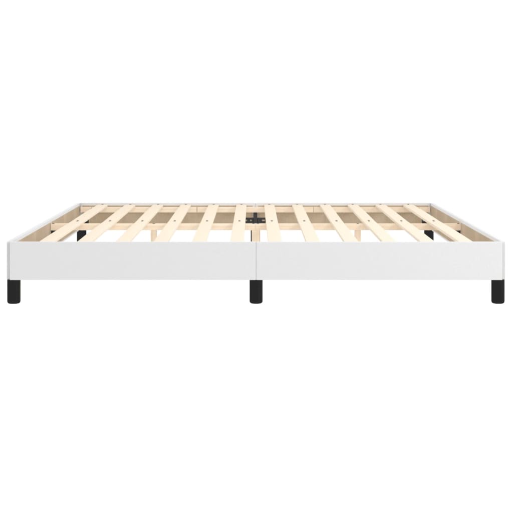Cadre de lit sans matelas blanc 200x200 cm similicuir - XIOS