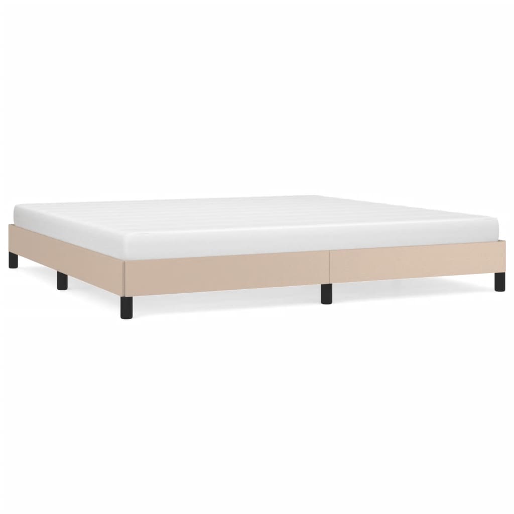 Cadre de lit sans matelas cappuccino 200x200 cm similicuir - XIOS