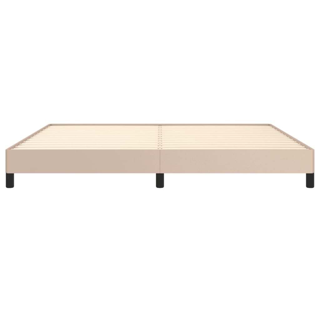 Cadre de lit sans matelas cappuccino 200x200 cm similicuir - XIOS