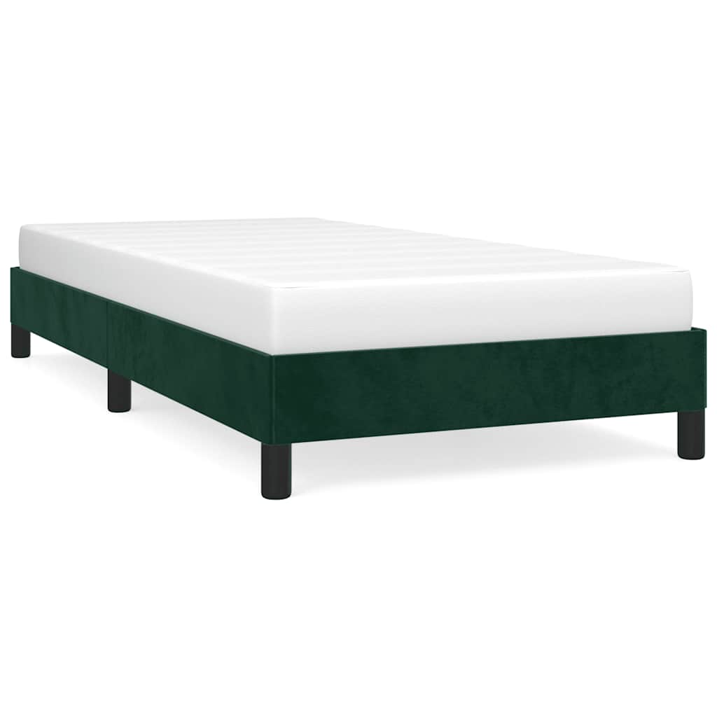 Cadre de lit sans matelas vert foncé 80x200 cm velours - XIOS