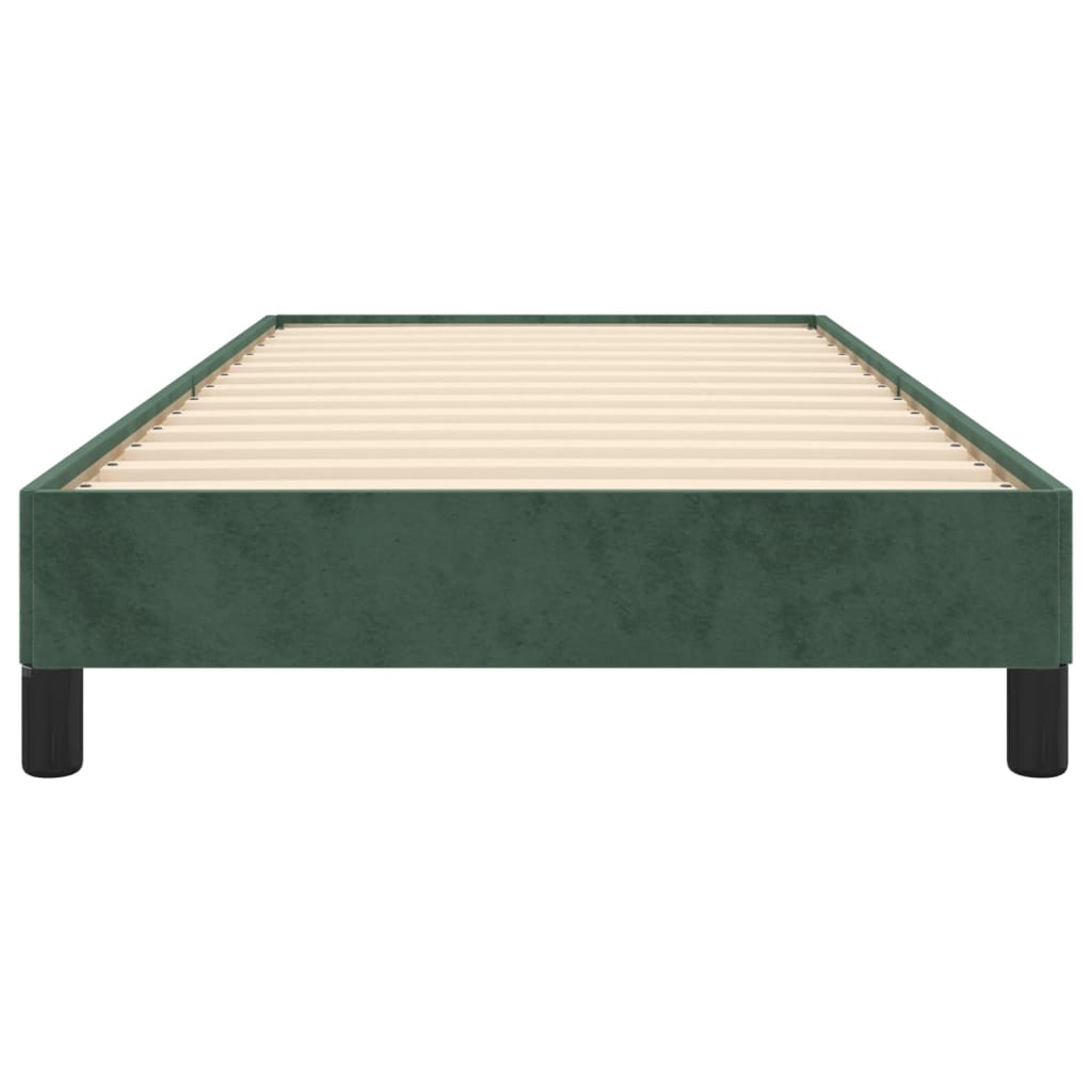 Cadre de lit sans matelas vert foncé 80x200 cm velours - XIOS