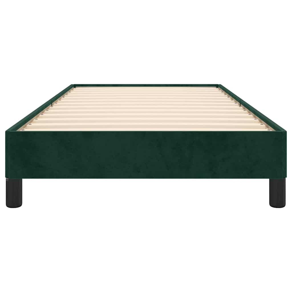 Cadre de lit sans matelas vert foncé 80x200 cm velours - XIOS