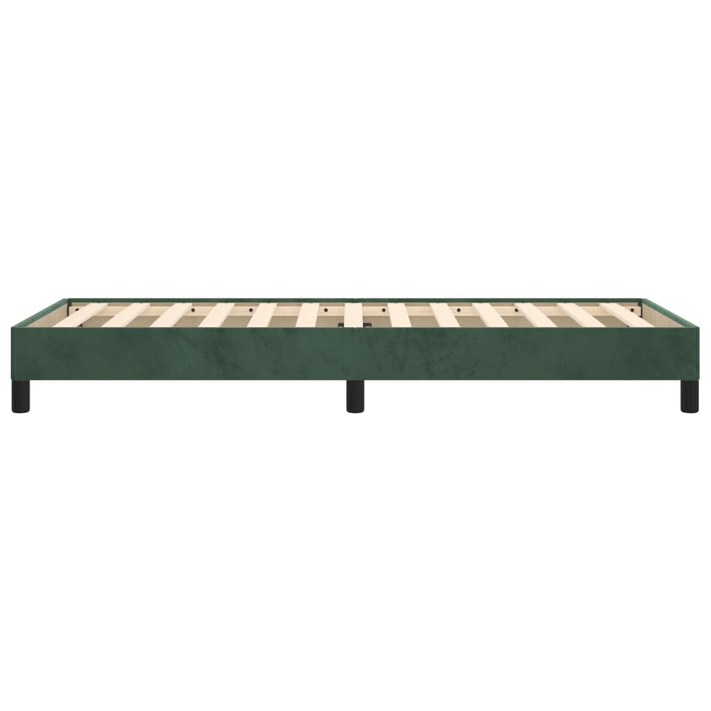 Cadre de lit sans matelas vert foncé 80x200 cm velours - XIOS