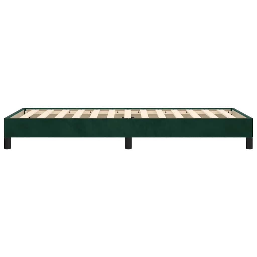 Cadre de lit sans matelas vert foncé 80x200 cm velours - XIOS