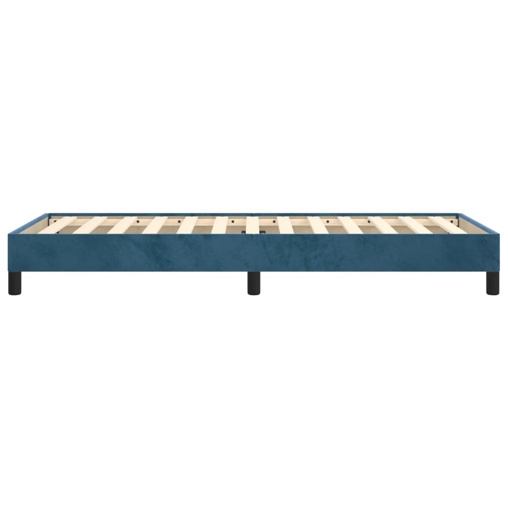 Cadre de lit sans matelas bleu foncé 80x200 cm velours - XIOS