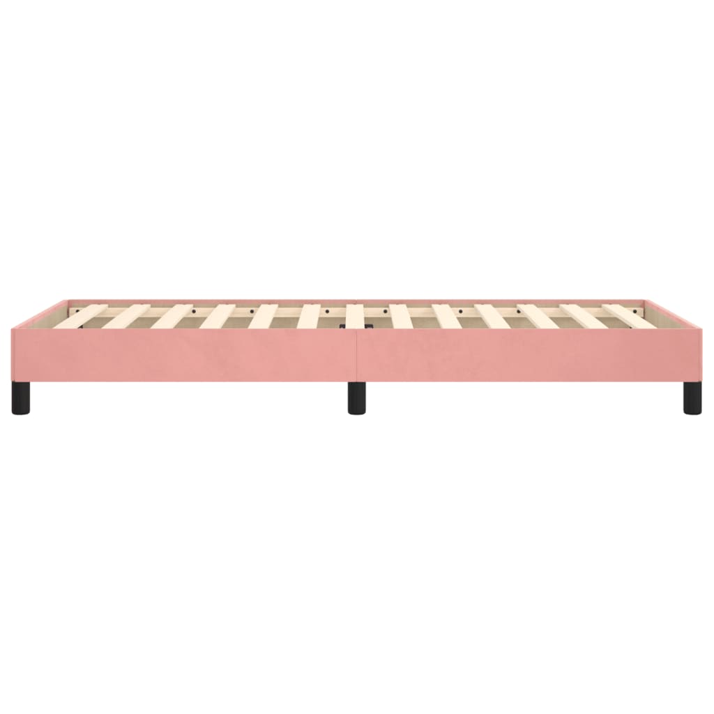 Cadre de lit sans matelas rose 80x200 cm velours - XIOS