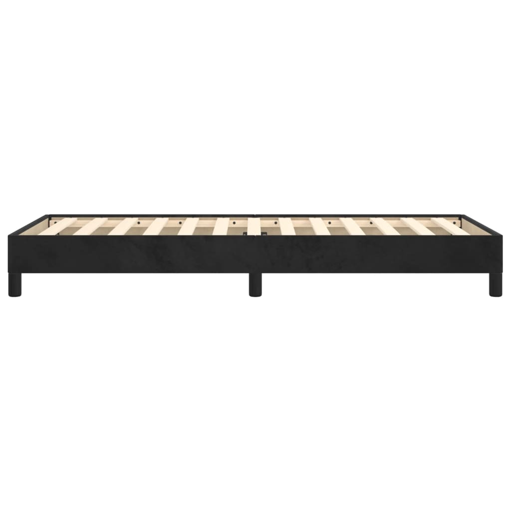 Cadre de lit sans matelas noir 90x200 cm velours - XIOS