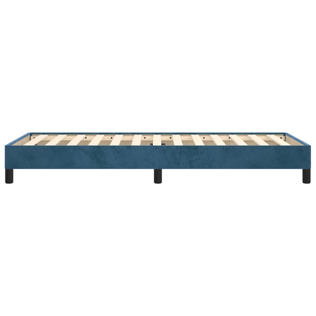 Cadre de lit sans matelas bleu foncé 90x200 cm velours - XIOS