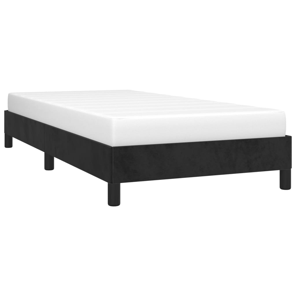 Cadre de lit sans matelas noir 100x200 cm velours - XIOS
