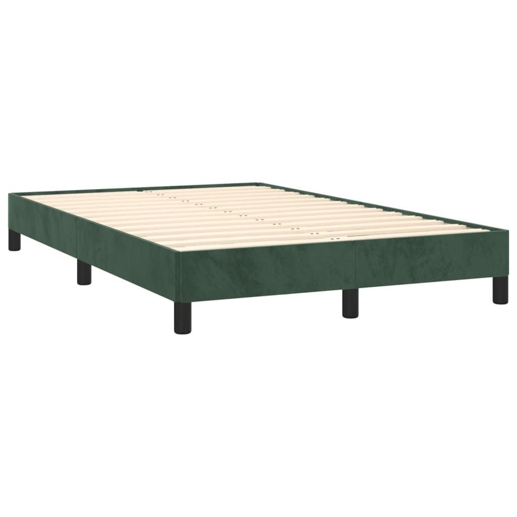 Cadre de lit sans matelas vert foncé 120x200 cm velours - XIOS