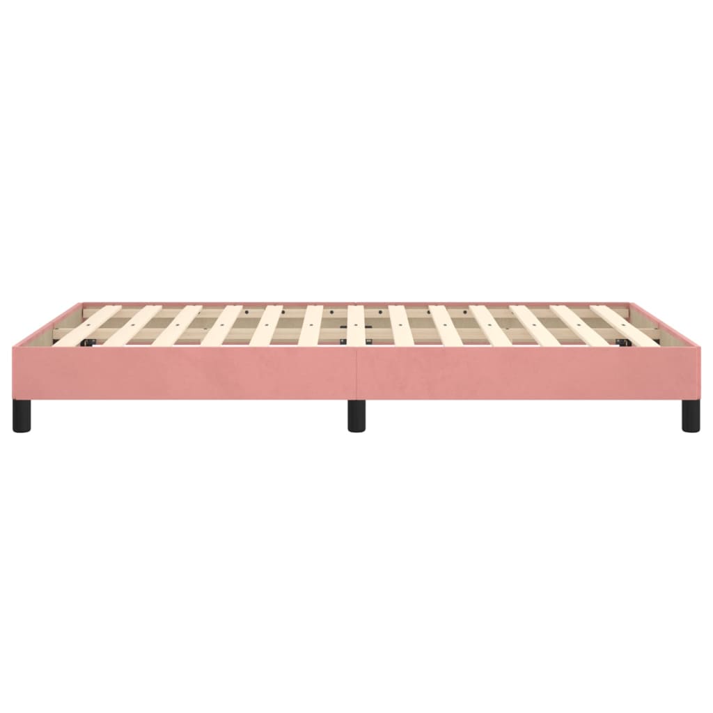 Cadre de lit sans matelas rose 120x200 cm velours - XIOS