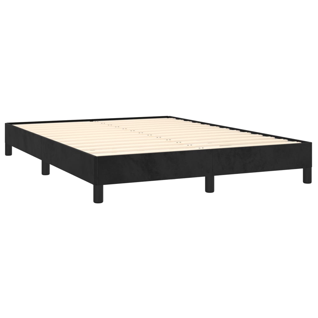 Cadre de lit sans matelas noir 140x200 cm velours - XIOS