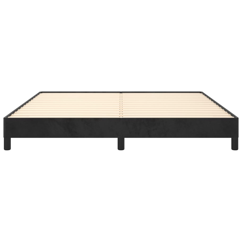 Cadre de lit sans matelas noir 160x200 cm velours - XIOS