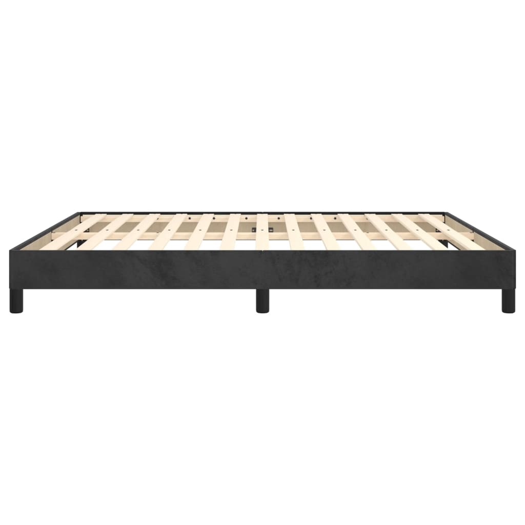Cadre de lit sans matelas noir 160x200 cm velours - XIOS