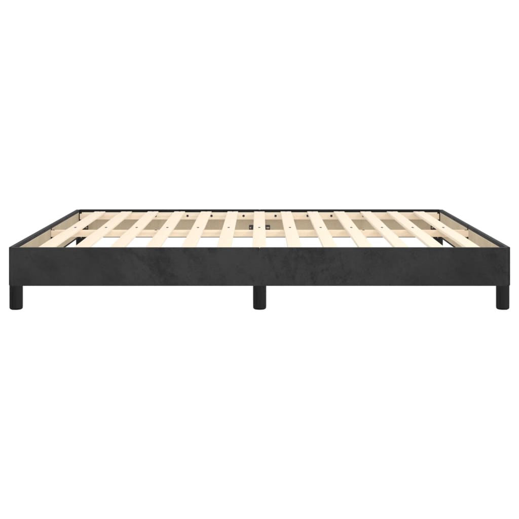 Cadre de lit sans matelas noir 180x200 cm velours - XIOS