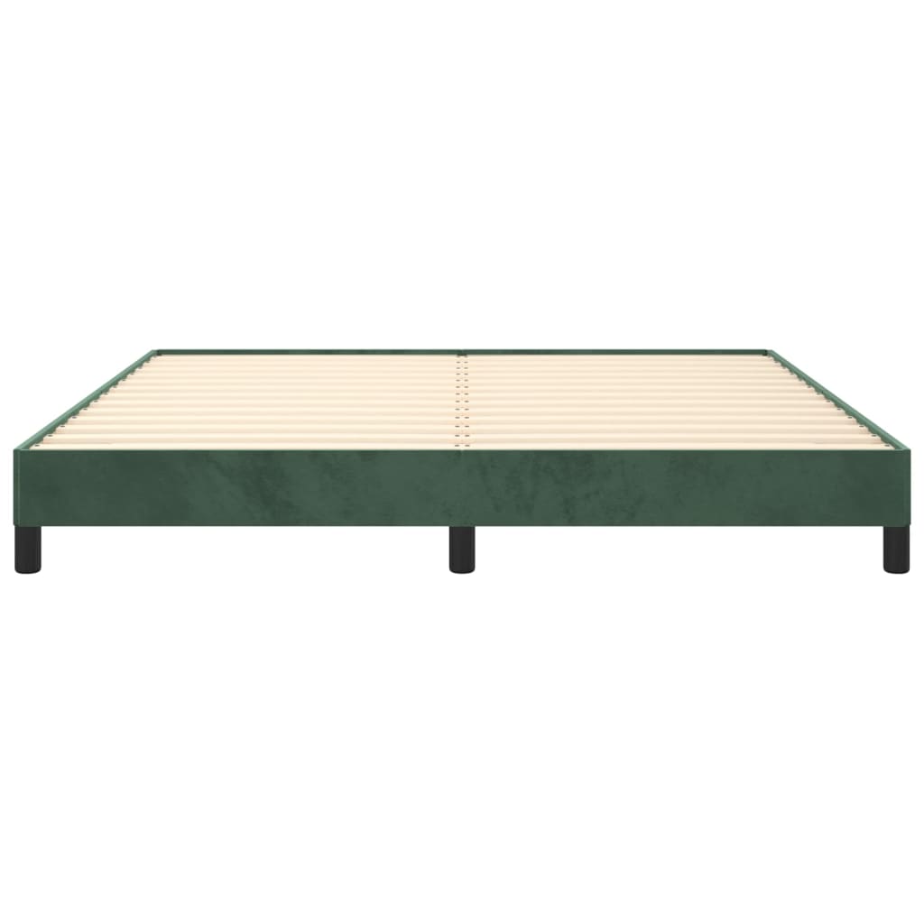 Cadre de lit sans matelas vert foncé 180x200 cm velours - XIOS