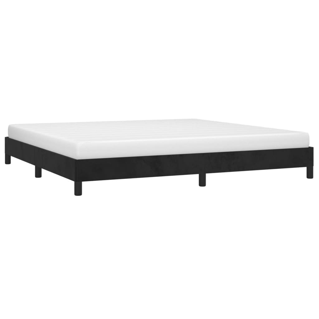 Cadre de lit sans matelas noir 200x200 cm velours - XIOS