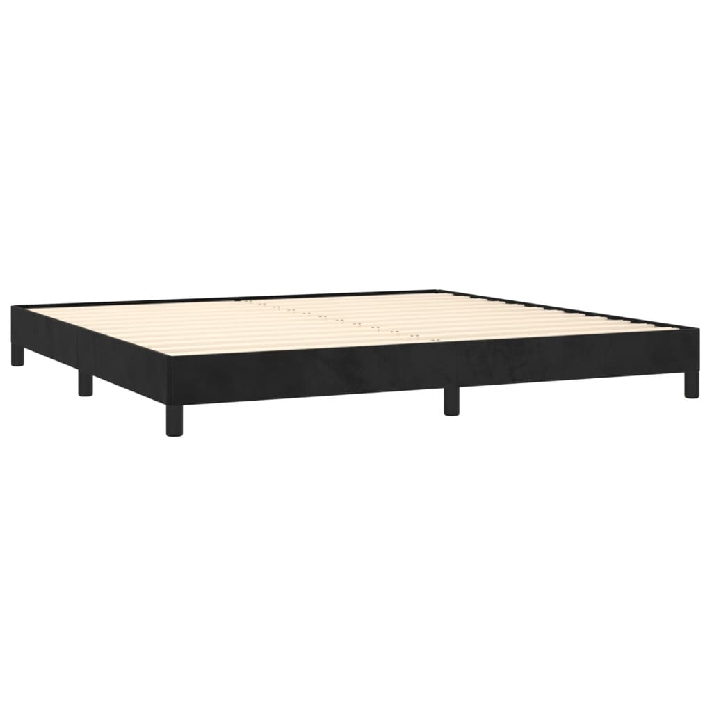 Cadre de lit sans matelas noir 200x200 cm velours - XIOS