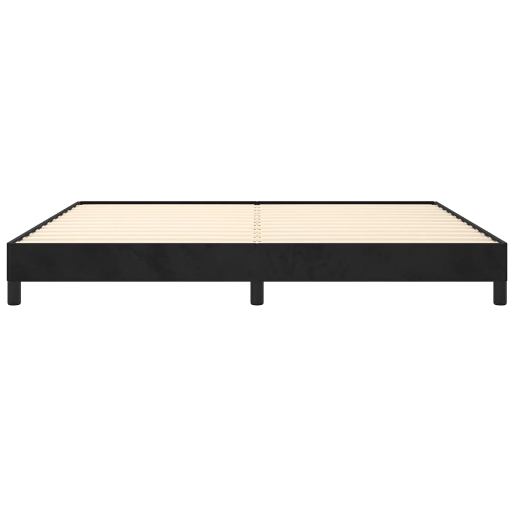 Cadre de lit sans matelas noir 200x200 cm velours - XIOS