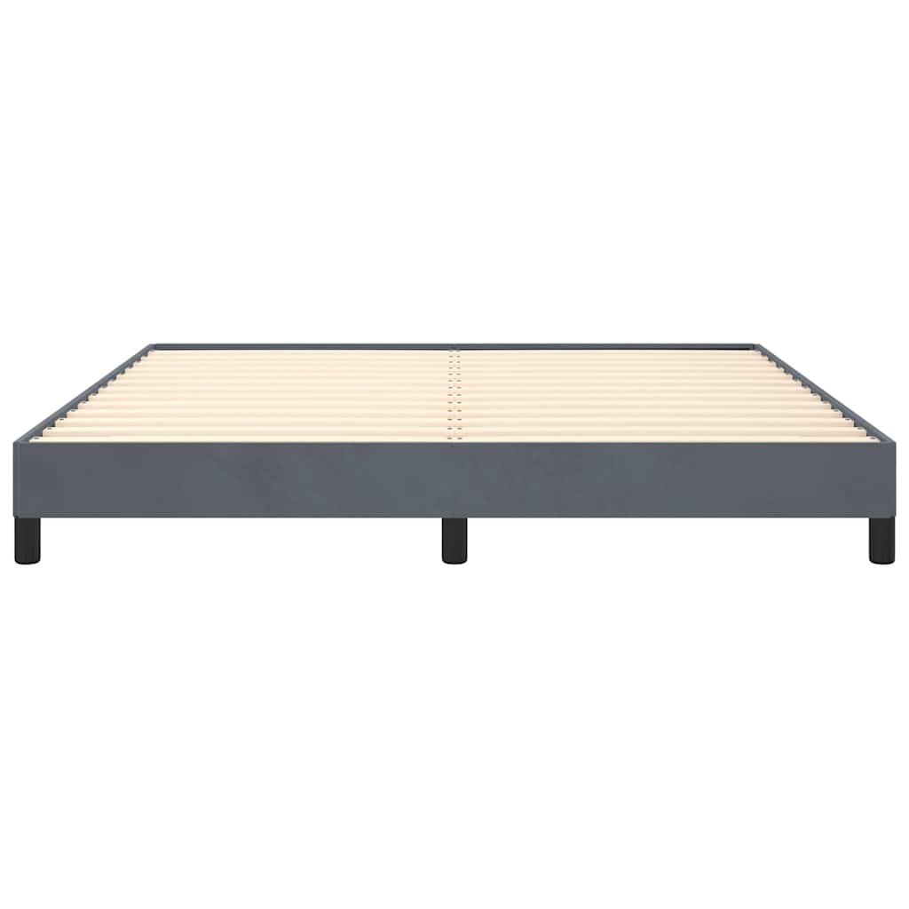 Cadre de lit sans matelas gris foncé California velours - XIOS