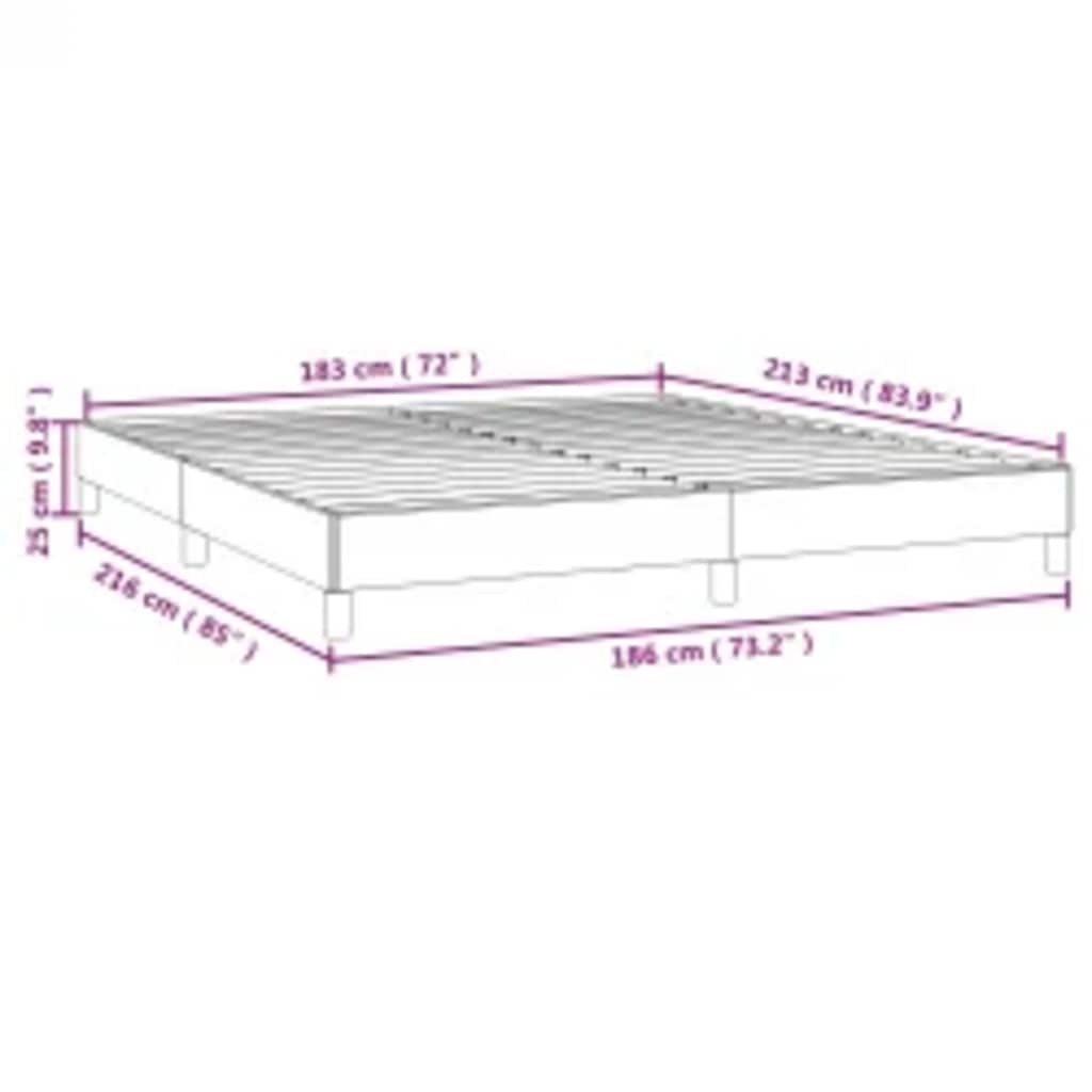 Cadre de lit sans matelas gris foncé California velours - XIOS