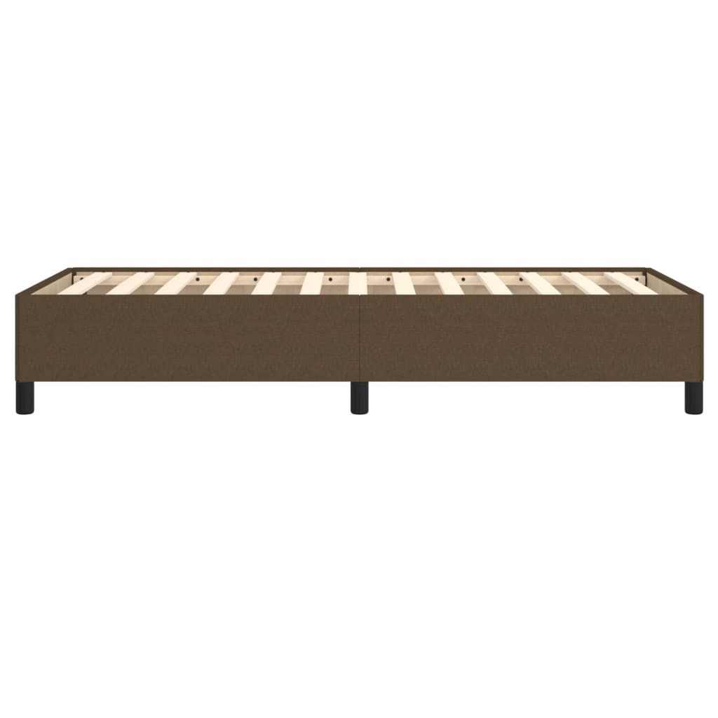 Cadre de lit sans matelas marron foncé 80x200 cm tissu - XIOS