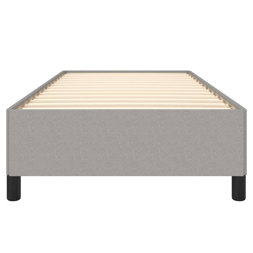 Cadre de lit sans matelas gris clair 90x190 cm tissu - XIOS