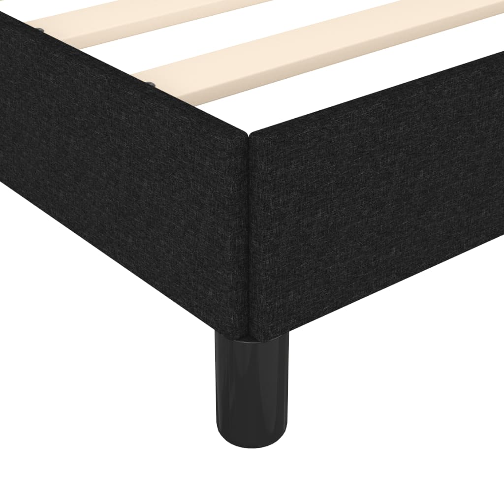 Cadre de lit sans matelas noir 90x190 cm tissu - XIOS