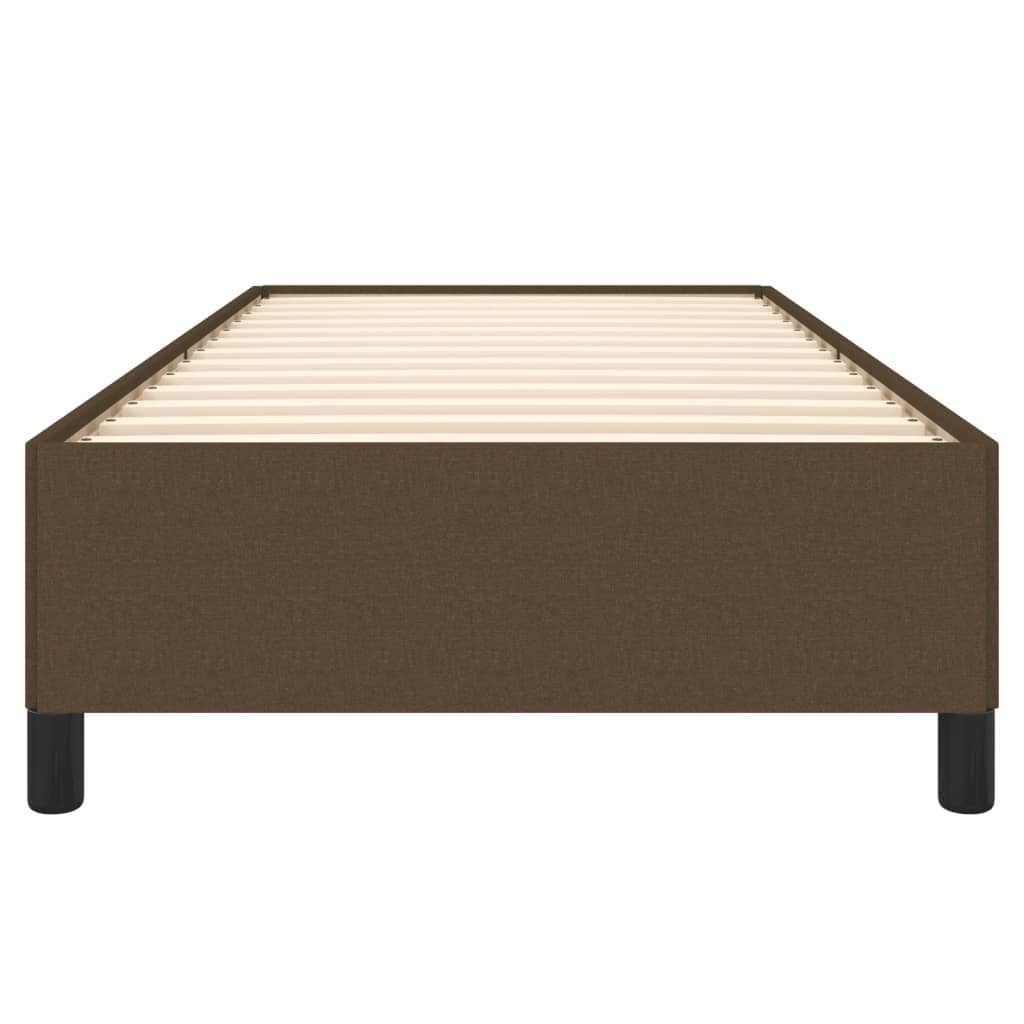 Cadre de lit sans matelas marron foncé 90x190 cm tissu - XIOS