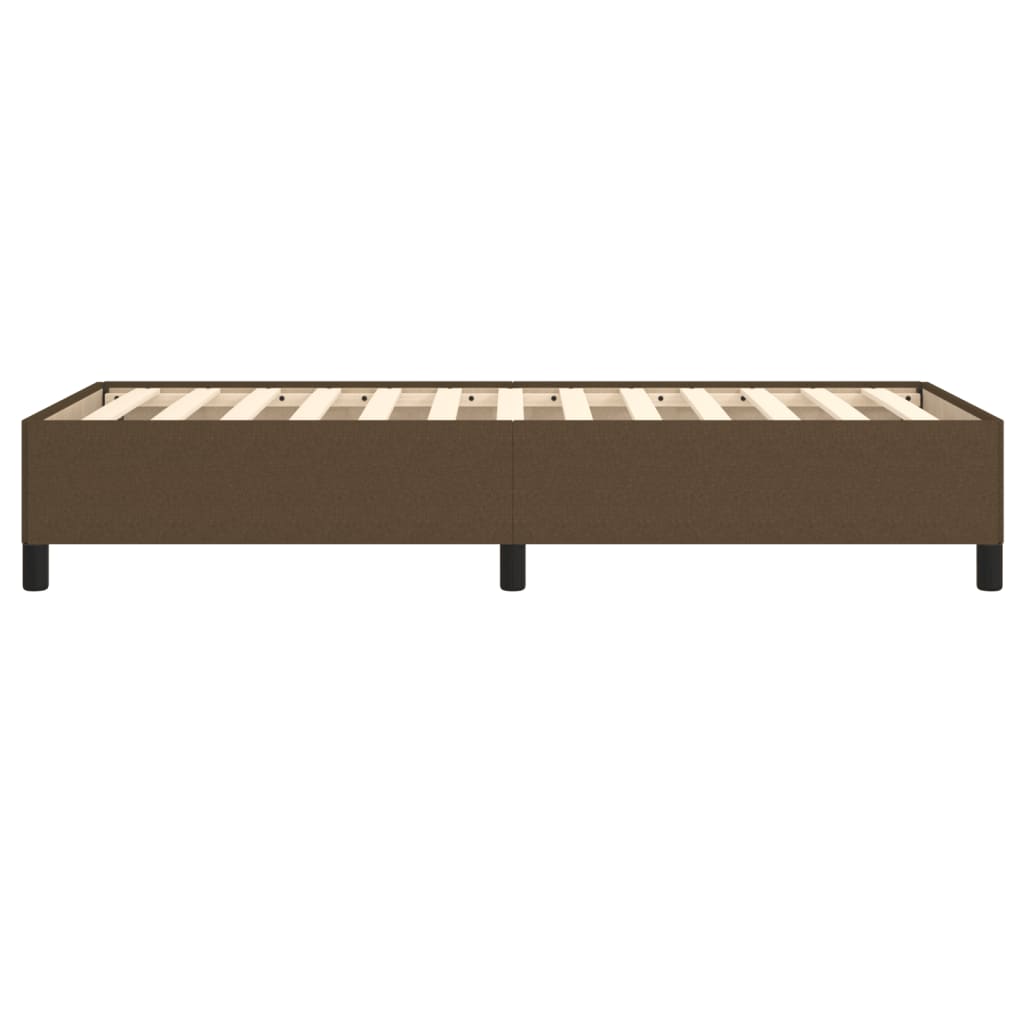 Cadre de lit sans matelas marron foncé 90x190 cm tissu - XIOS