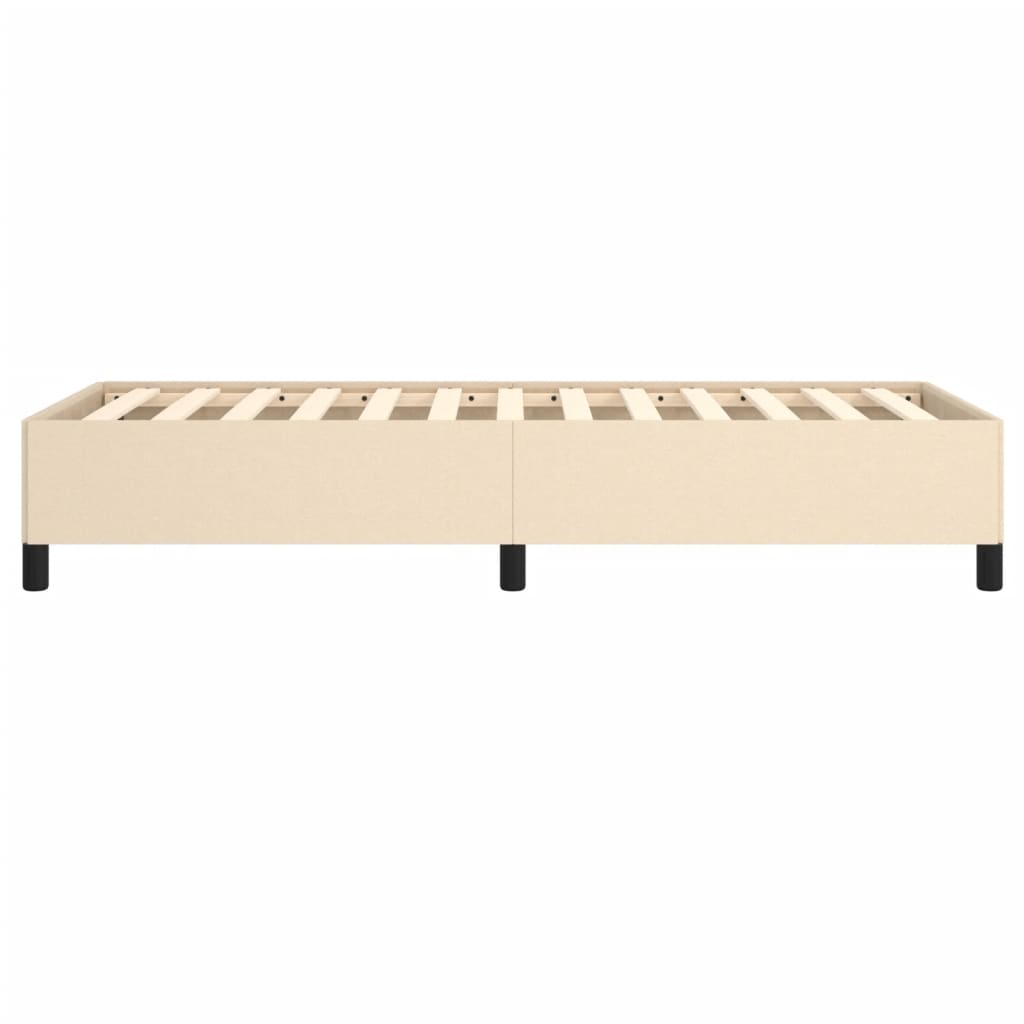 Cadre de lit sans matelas crème 90x190 cm tissu - XIOS