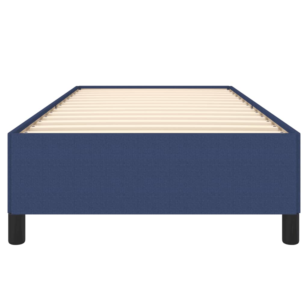 Cadre de lit sans matelas bleu 90x190 cm tissu - XIOS
