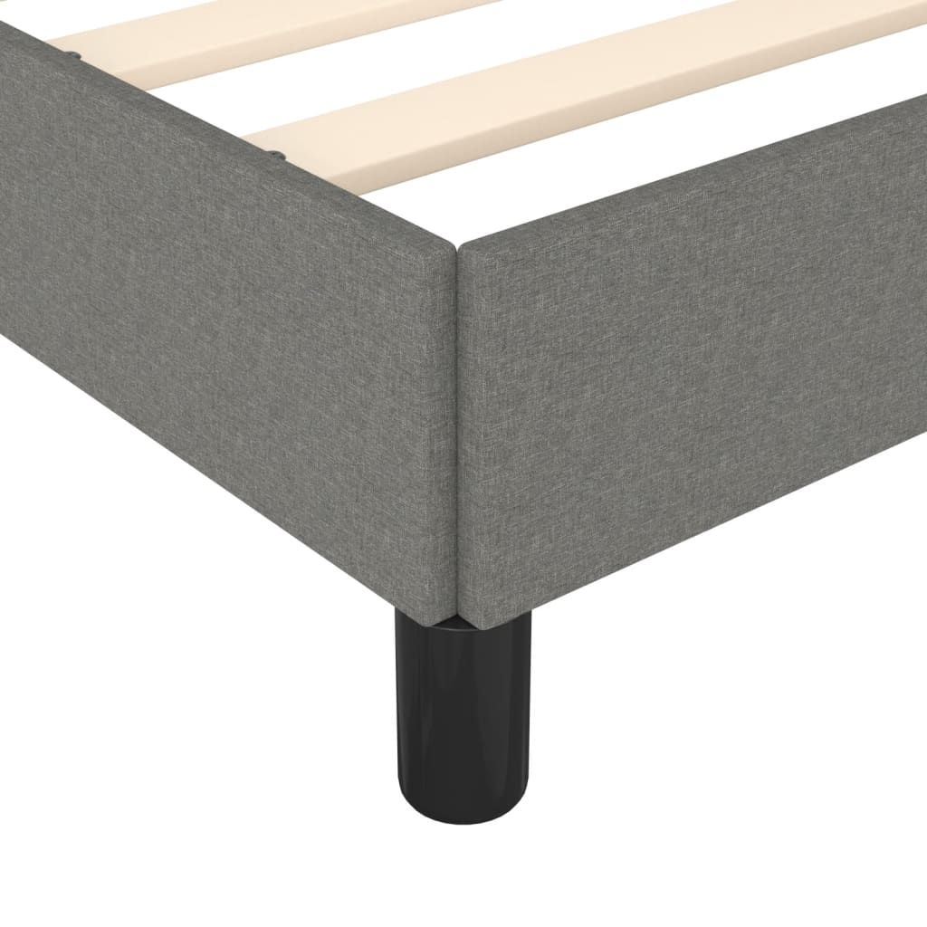 Cadre de lit sans matelas gris foncé 90x200 cm tissu - XIOS