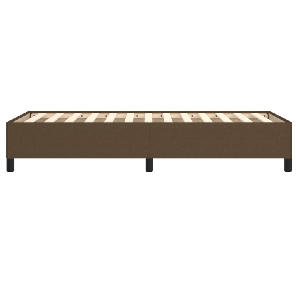 Cadre de lit sans matelas marron foncé 90x200 cm tissu - XIOS