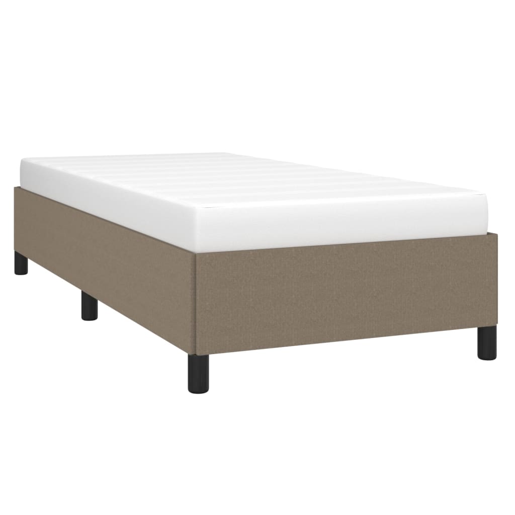 Cadre de lit sans matelas taupe 90x200 cm tissu - XIOS