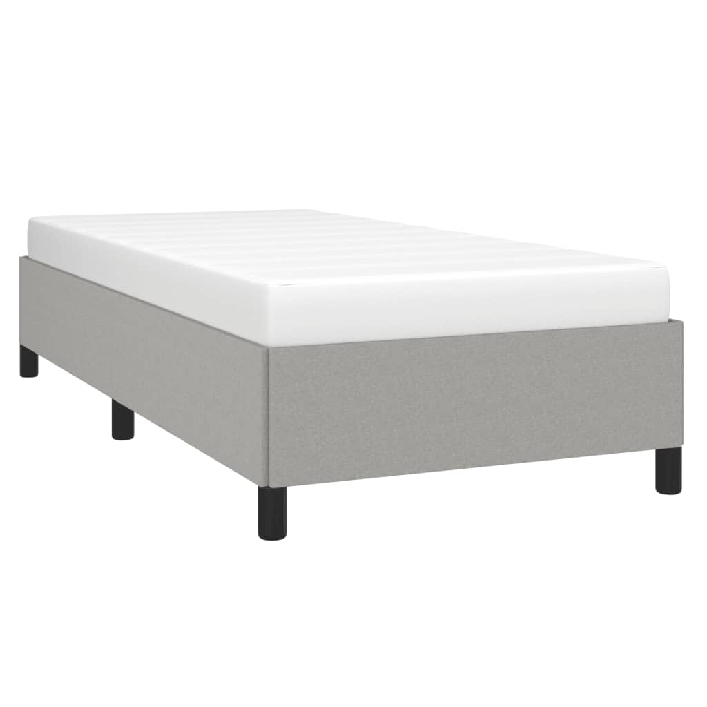 Cadre de lit sans matelas gris clair 100x200 cm tissu - XIOS