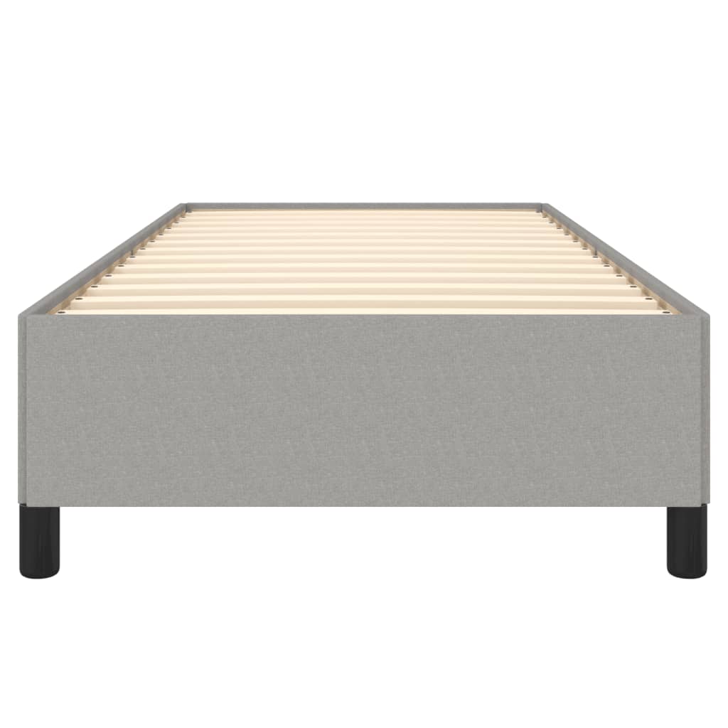 Cadre de lit sans matelas gris clair 100x200 cm tissu - XIOS