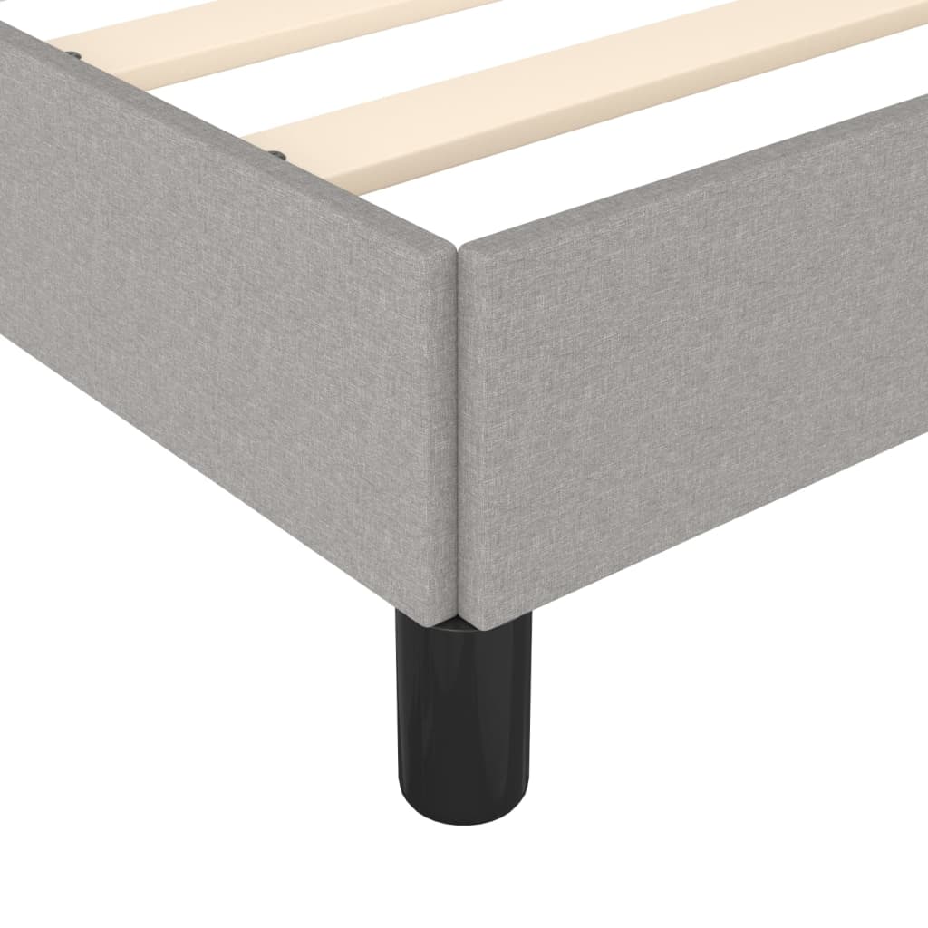 Cadre de lit sans matelas gris clair 100x200 cm tissu - XIOS