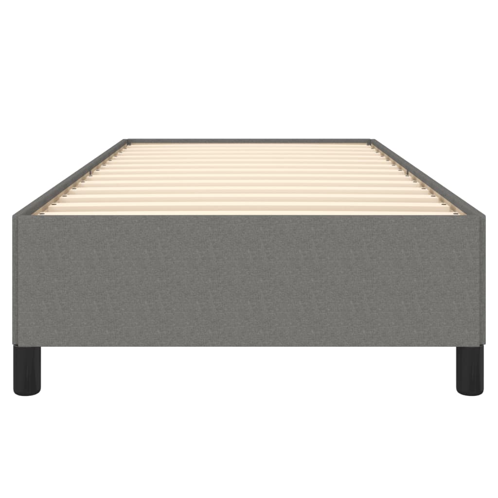 Cadre de lit sans matelas gris foncé 100x200 cm tissu - XIOS