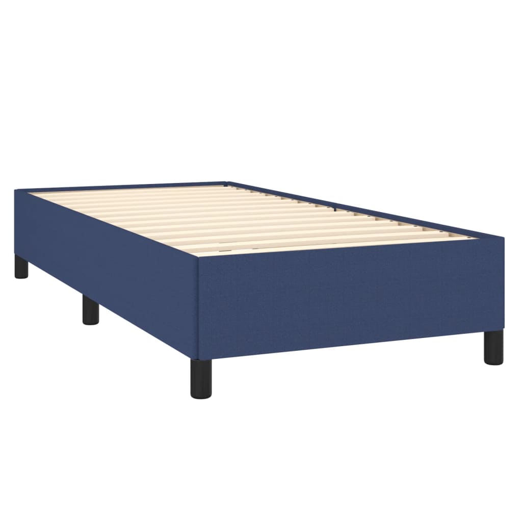 Cadre de lit sans matelas bleu 100x200 cm tissu - XIOS
