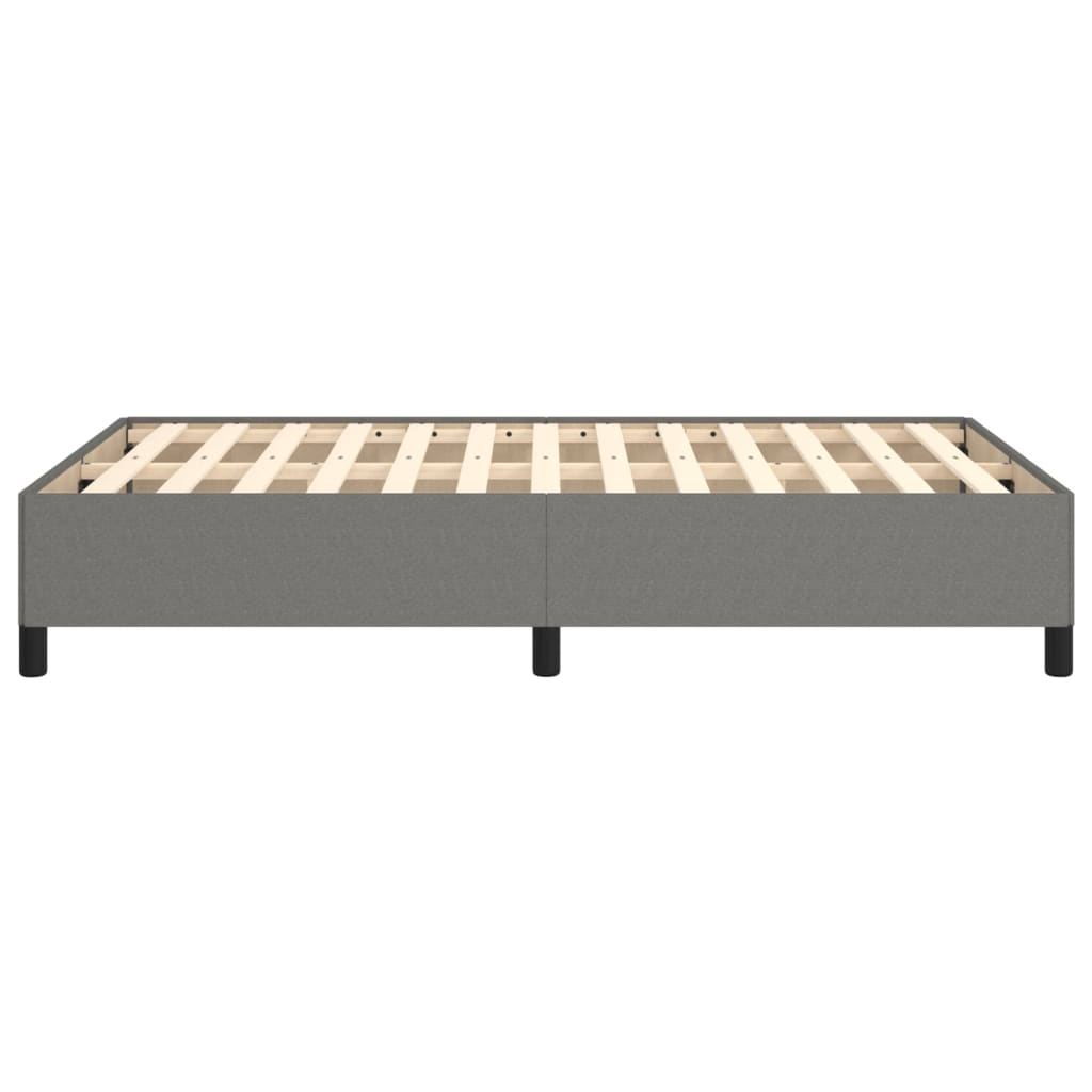 Cadre de lit sans matelas gris foncé 120x200 cm tissu - XIOS