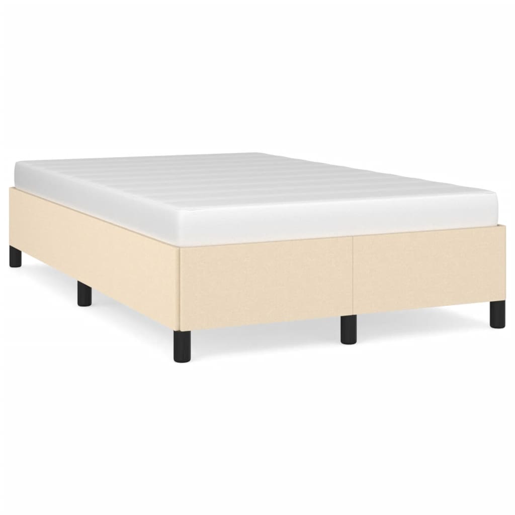 Cadre de lit sans matelas crème 120x200 cm tissu - XIOS