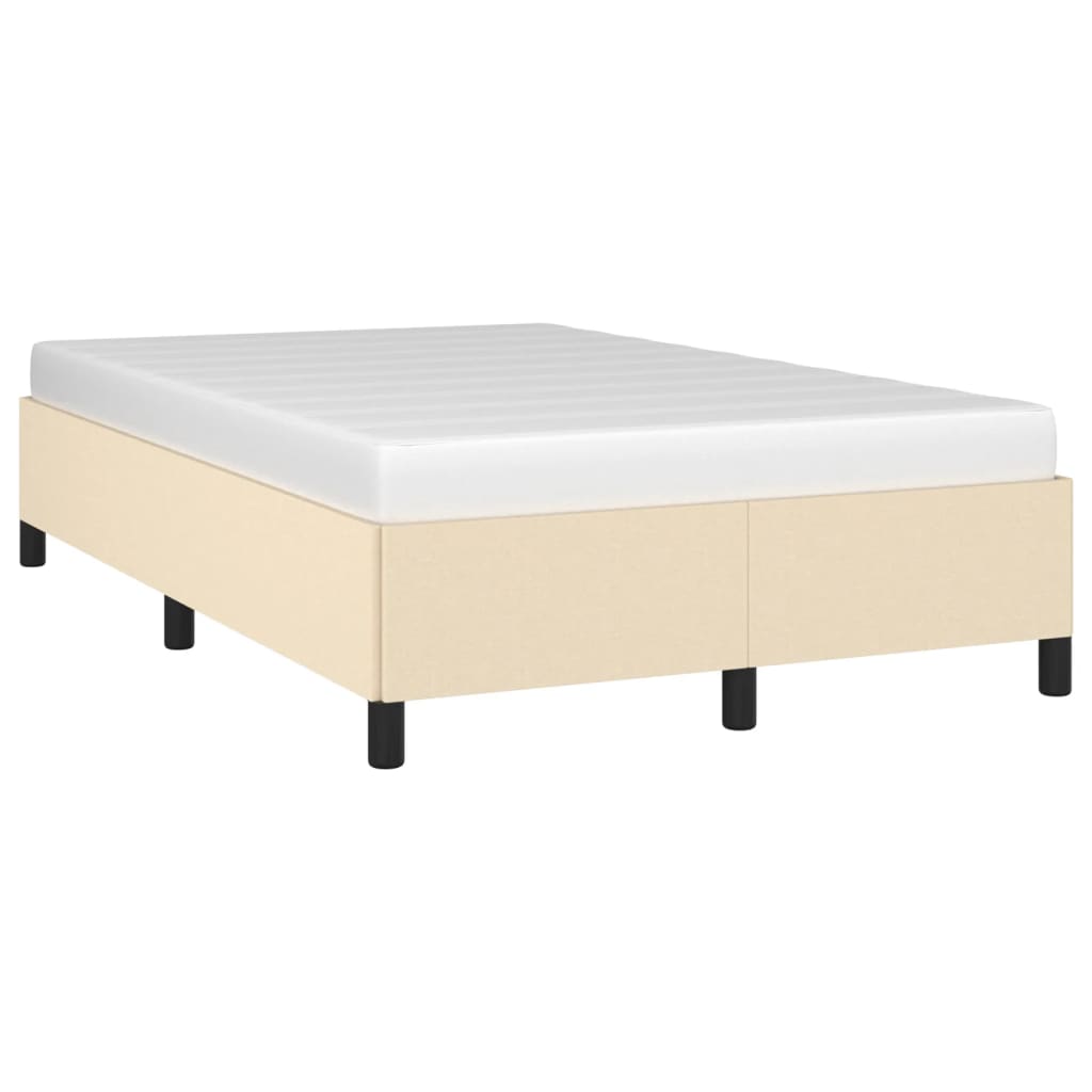 Cadre de lit sans matelas crème 120x200 cm tissu - XIOS