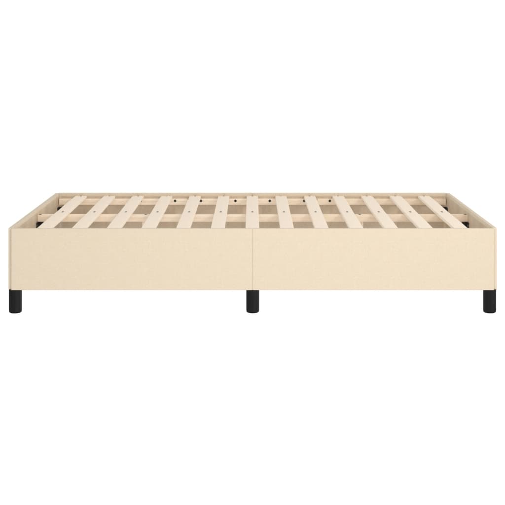 Cadre de lit sans matelas crème 120x200 cm tissu - XIOS