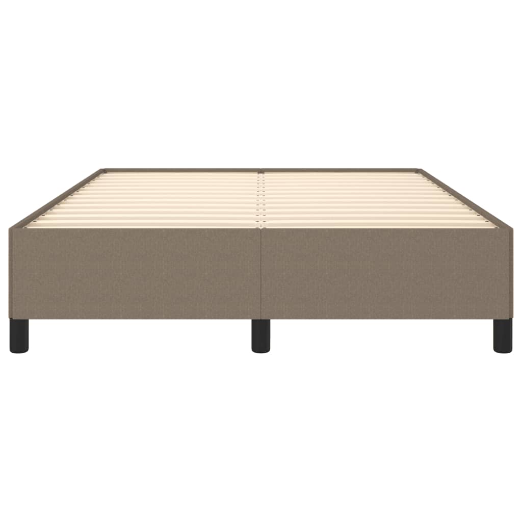 Cadre de lit sans matelas taupe 140x190 cm tissu - XIOS