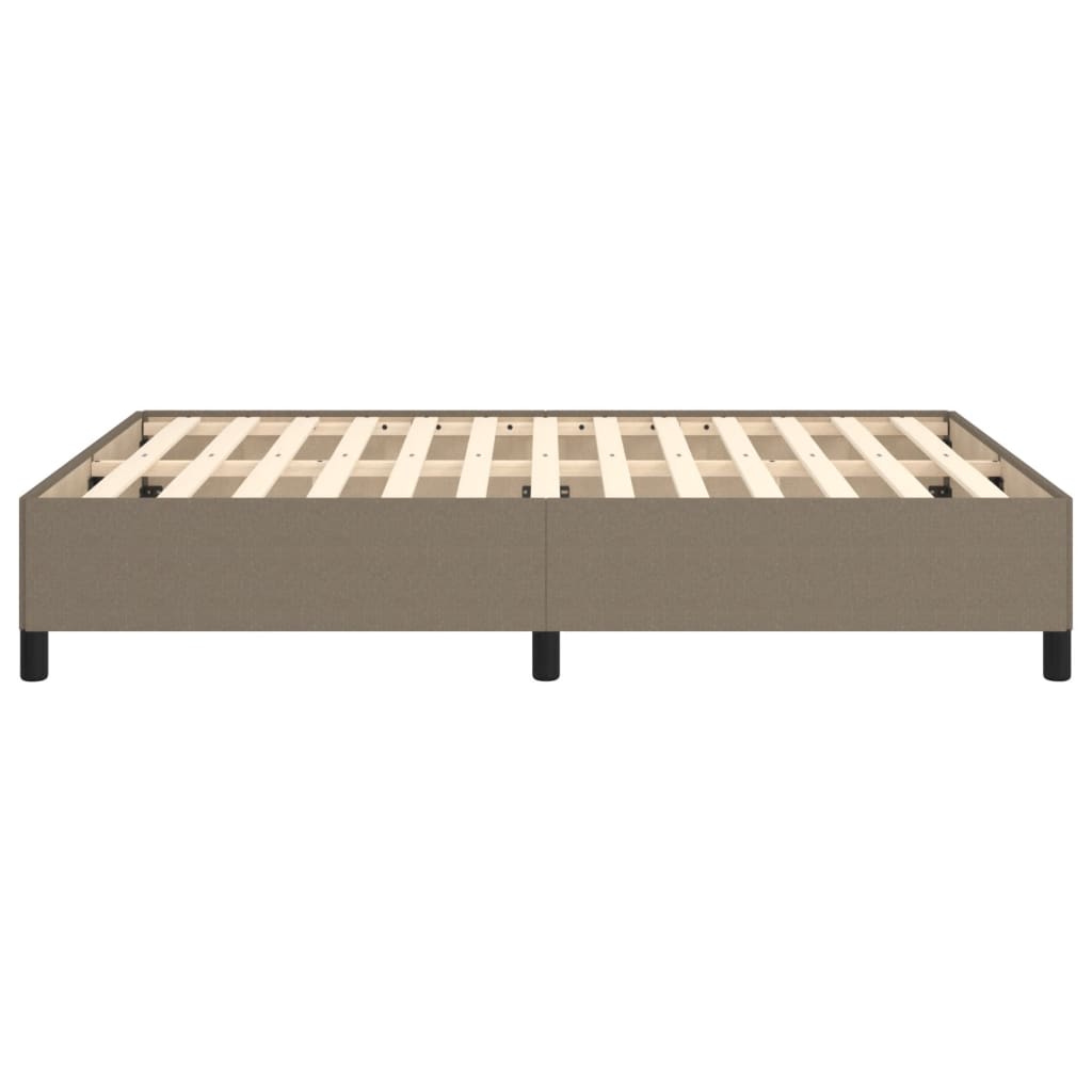 Cadre de lit sans matelas taupe 140x190 cm tissu - XIOS